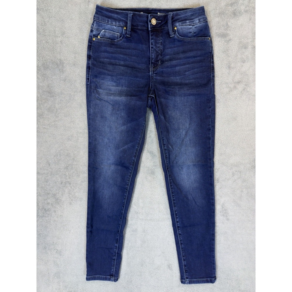 Laurie Felt Jeans Womens 0 Blue Dark Wash Repreve Denim Girlfriend Mid Rise